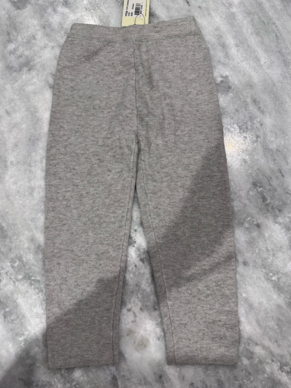 Vignette Classic Gray Knit Bow detailed Leggings for Kids